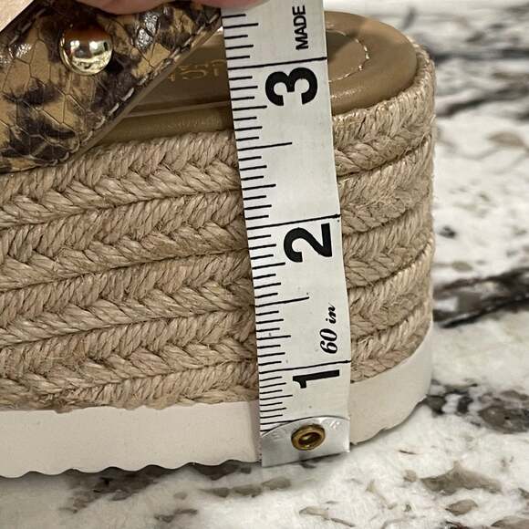 Michael Kors Lowry Snake Print Espadrilles Wedges Size 7.5 NEW - Picture 9 of 10